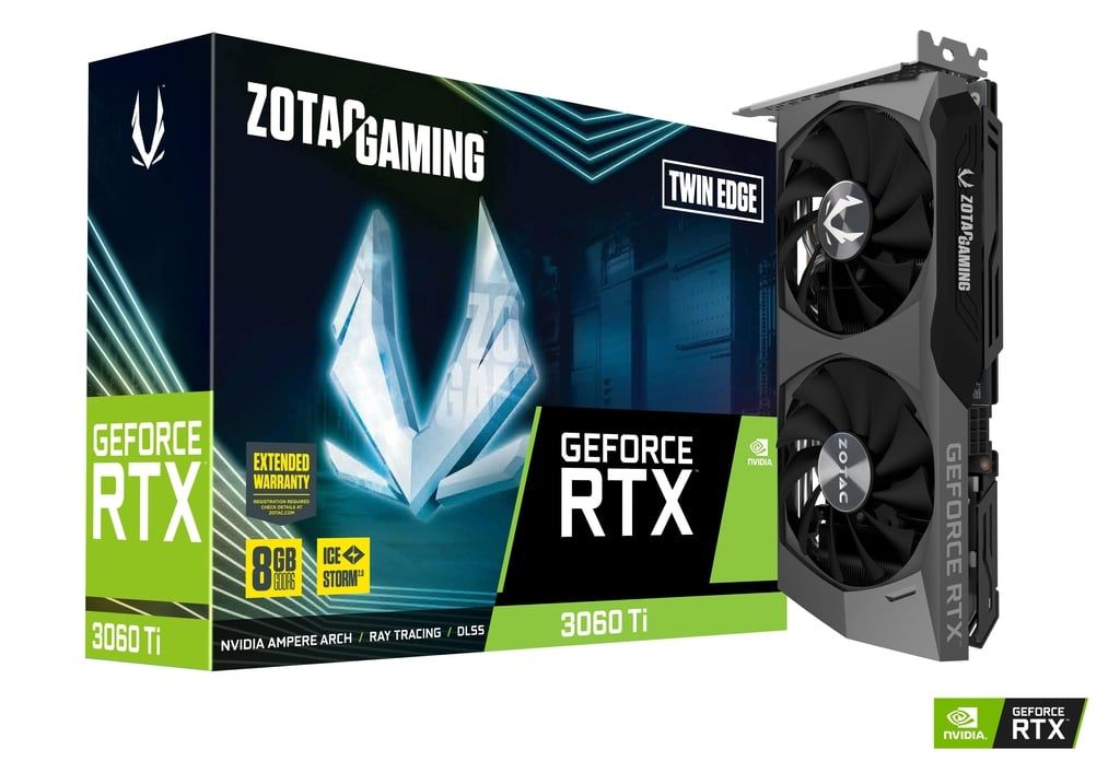 VGA Zotac Gaming RTX 3060TI Twin Edge 8GB GDDR6 Fan GIÁ RẺ NHẤT