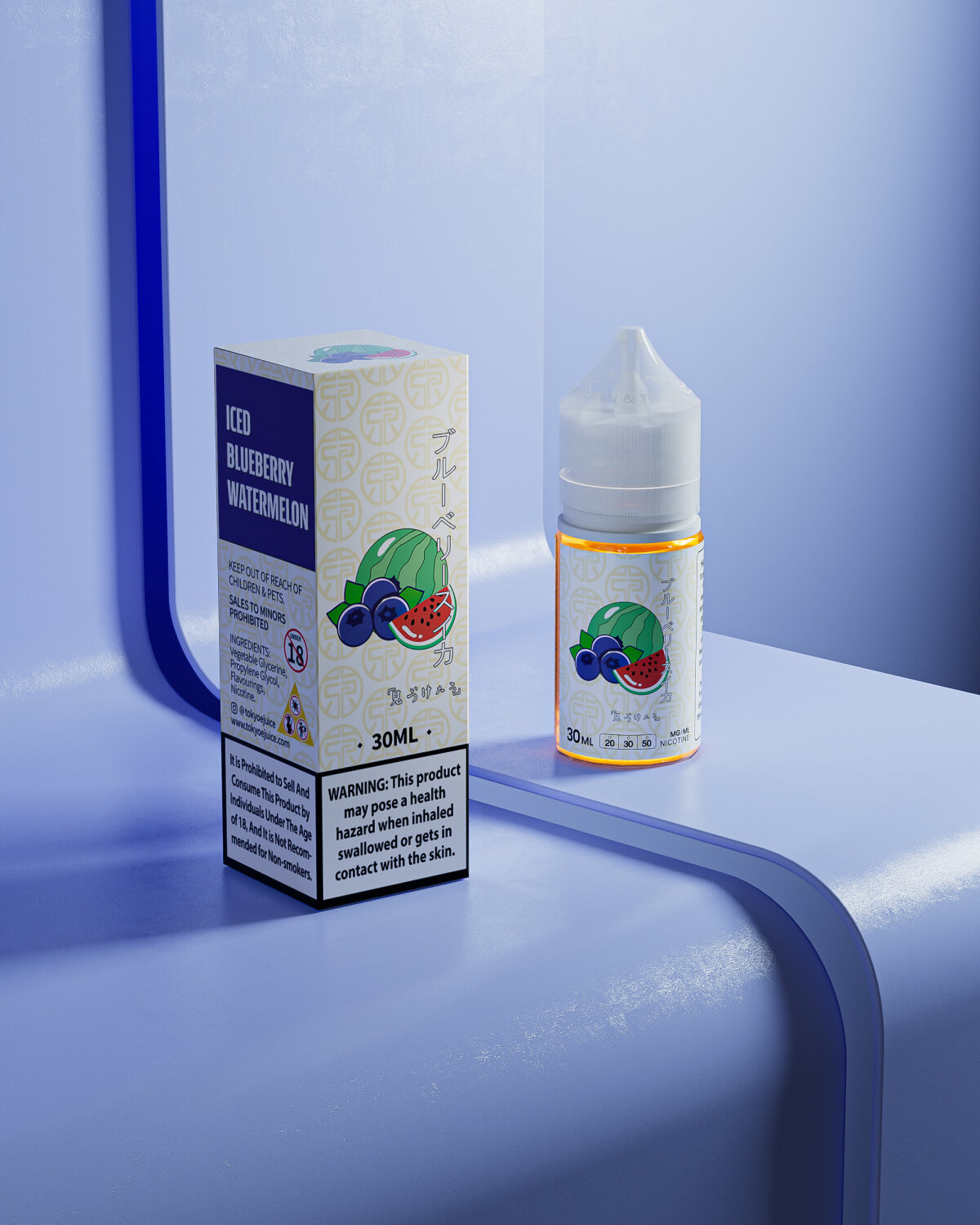 TOKYO JUICE SALTNIC BLUEBERRY WATERMELON (DƯA HẤU VIỆT QUẤT LẠNH) - 30ML -  35MG - MON VAPE