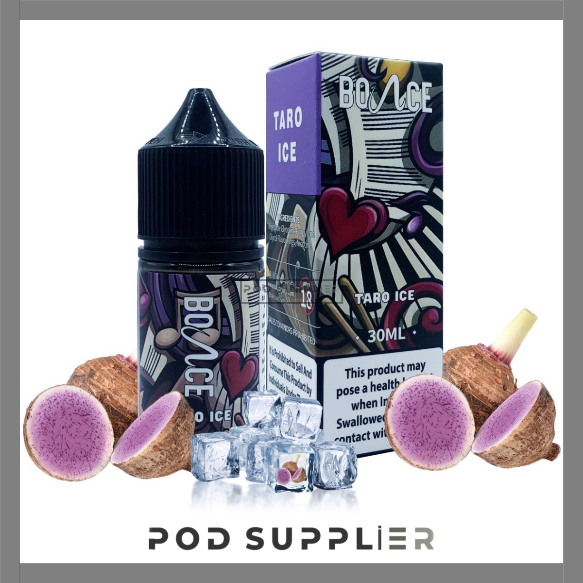  Taro Ice ( Khoai Môn Lạnh ) By Bounce Turbo Drum Box Salt Nic 30ML 