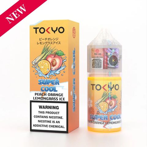  Peach Orange Lemongrass ( Trà Đào Cam Sả ) By Tokyo Super Cool Saltnic 30ML 