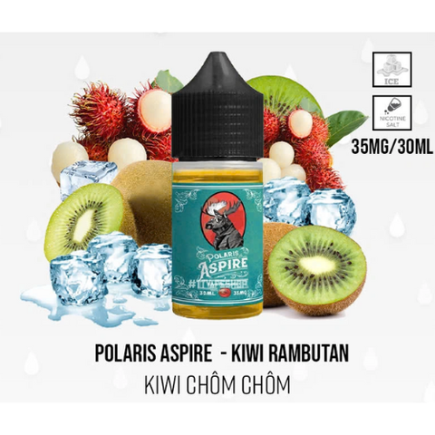  Kiwi Rambutan ( Kiwi Chôm Chôm ) By Aspire Polaris Salt Nic 30ML 
