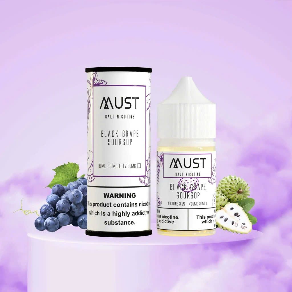  Black Grape Soursop ( Nho Đen Mãng Cầu ) By Must Juice Saltnic 30ML 