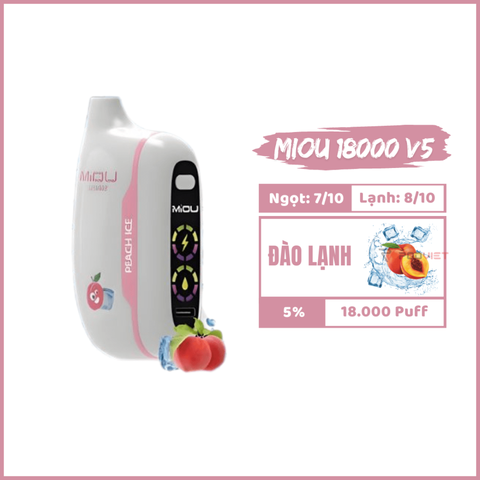  Miou V5 18000 Hơi 700mAh 20ML Pod 1 Lần Sạc Được 