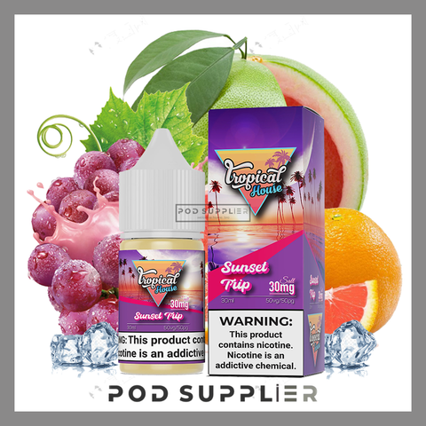 Sunset Trip ( Nho Quýt Bưởi Hồng ) By Tropical House Salt Nic