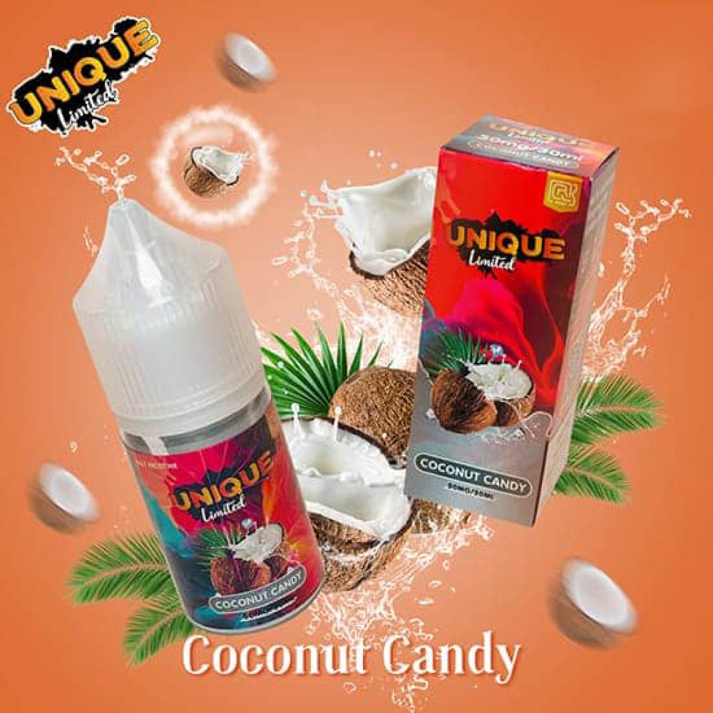  Coconut Candy ( Kẹo Dừa Lạnh ) By Unique Limited  Salt Nic 30ML 
