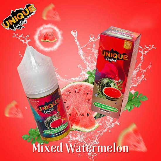  Mixed Watermelon ( Dưa Hấu Mix Lạnh ) By Unique Limited  Salt Nic 30ML 
