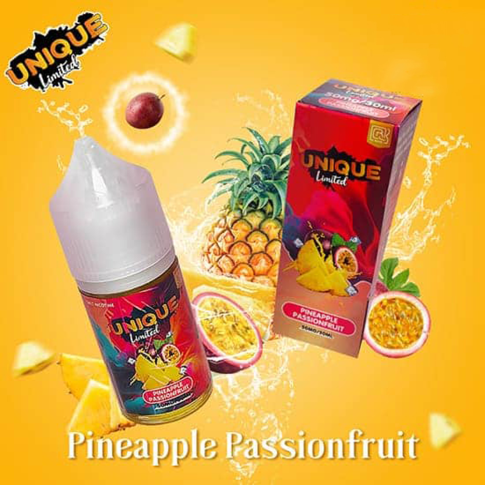  Pineapple Passionfruit ( Dứa Chanh Dây Lạnh ) By Unique Limited  Salt Nic 30ML 