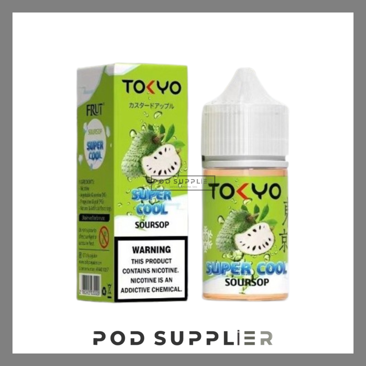  Soursop ( Mãng Cầu Lạnh ) by Tokyo Super Cool Saltnic 30ML 