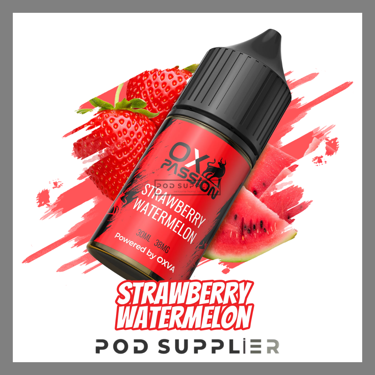  Strawberry Watermelon ( Dưa Hấu Dâu Tây Lạnh ) By OXVA Passion Juice Salt Nic 30ML 