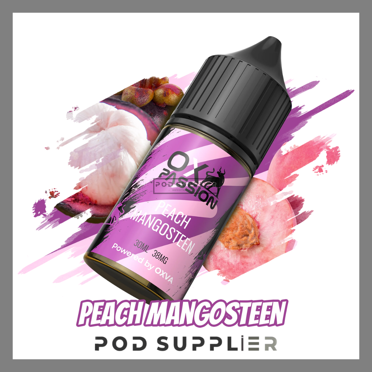  Peach Mangosteen ( Đào Măng Cụt Lạnh ) By OXVA Passion Juice Salt Nic 30ML 