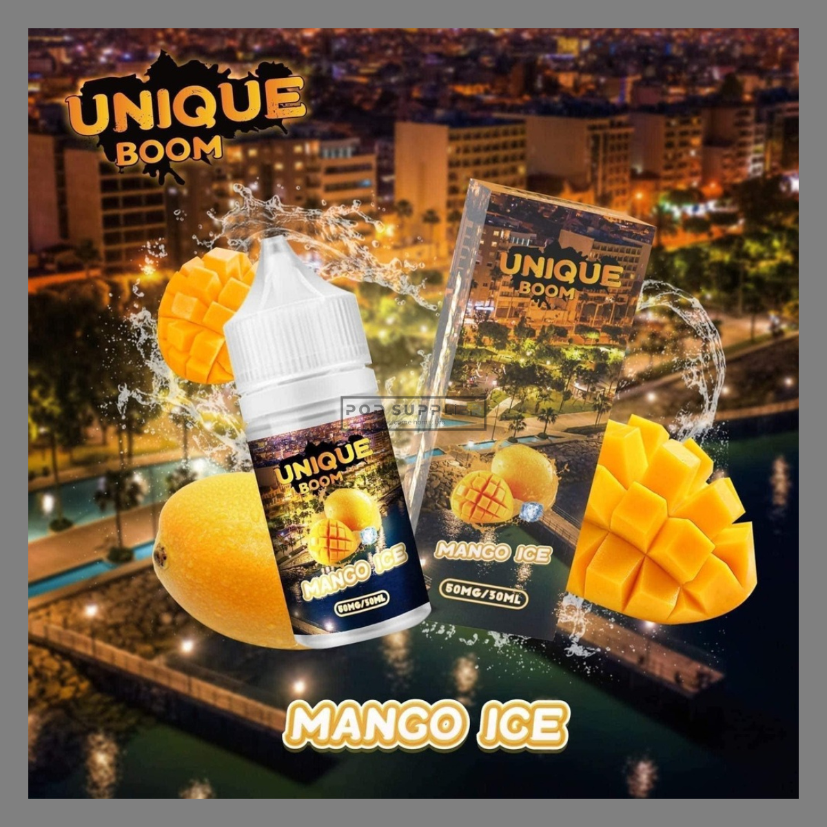  Mango Ice ( Xoài Lạnh ) By Unique Boom Salt Nic 30ML 