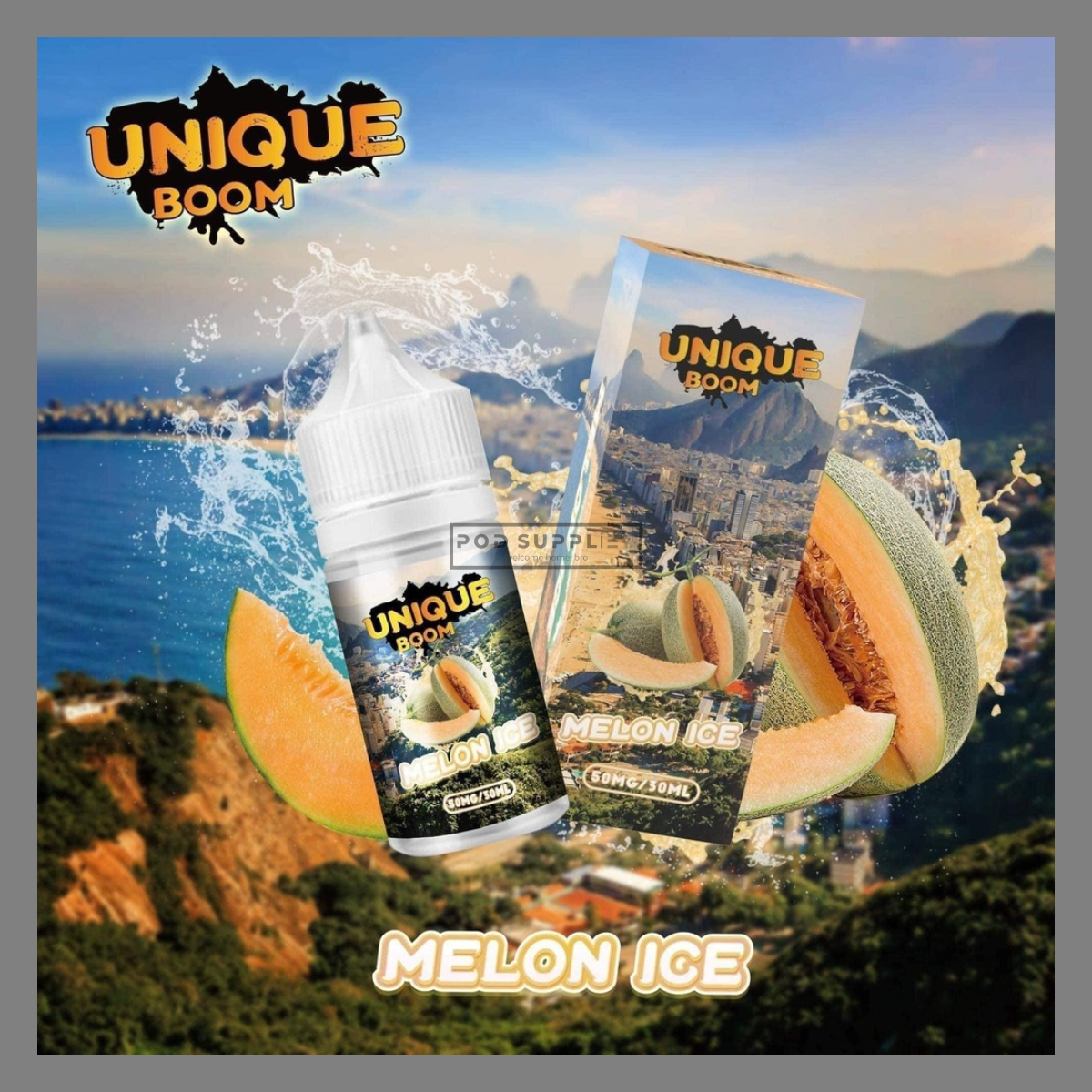  Melon Ice ( Dưa lưới Lạnh ) By Unique Boom Salt Nic 30ML 