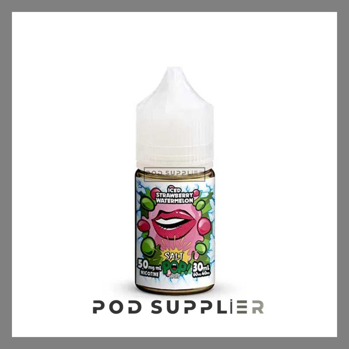  Iced Strawberry Watermelon ( Dâu Dưa Hấu Lạnh ) By Iced Pop Saltnic 30ML 