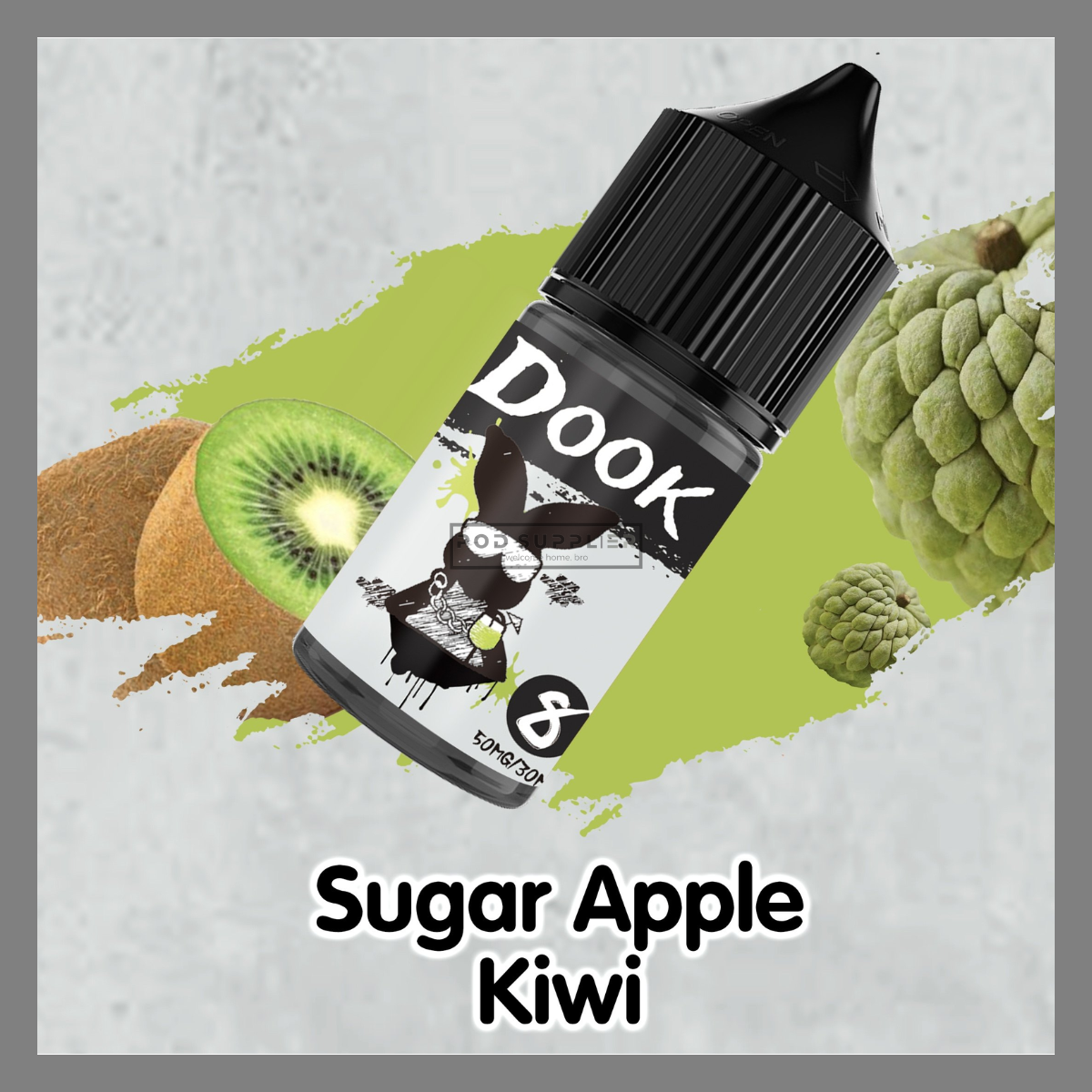  No.8 Sugar Apple Kiwi ( Táo Na Kiwi Lạnh ) By Dook E-Juice Saltnic 30ML 