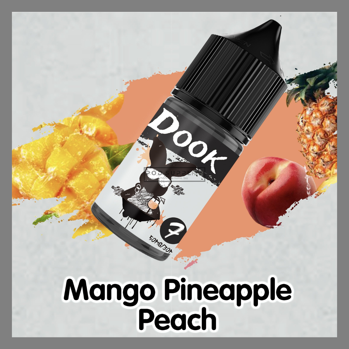  No.7 Mango Pineapple Peach ( Dứa Xoài Đào Lạnh ) By Dook E-Juice Saltnic 30ML 