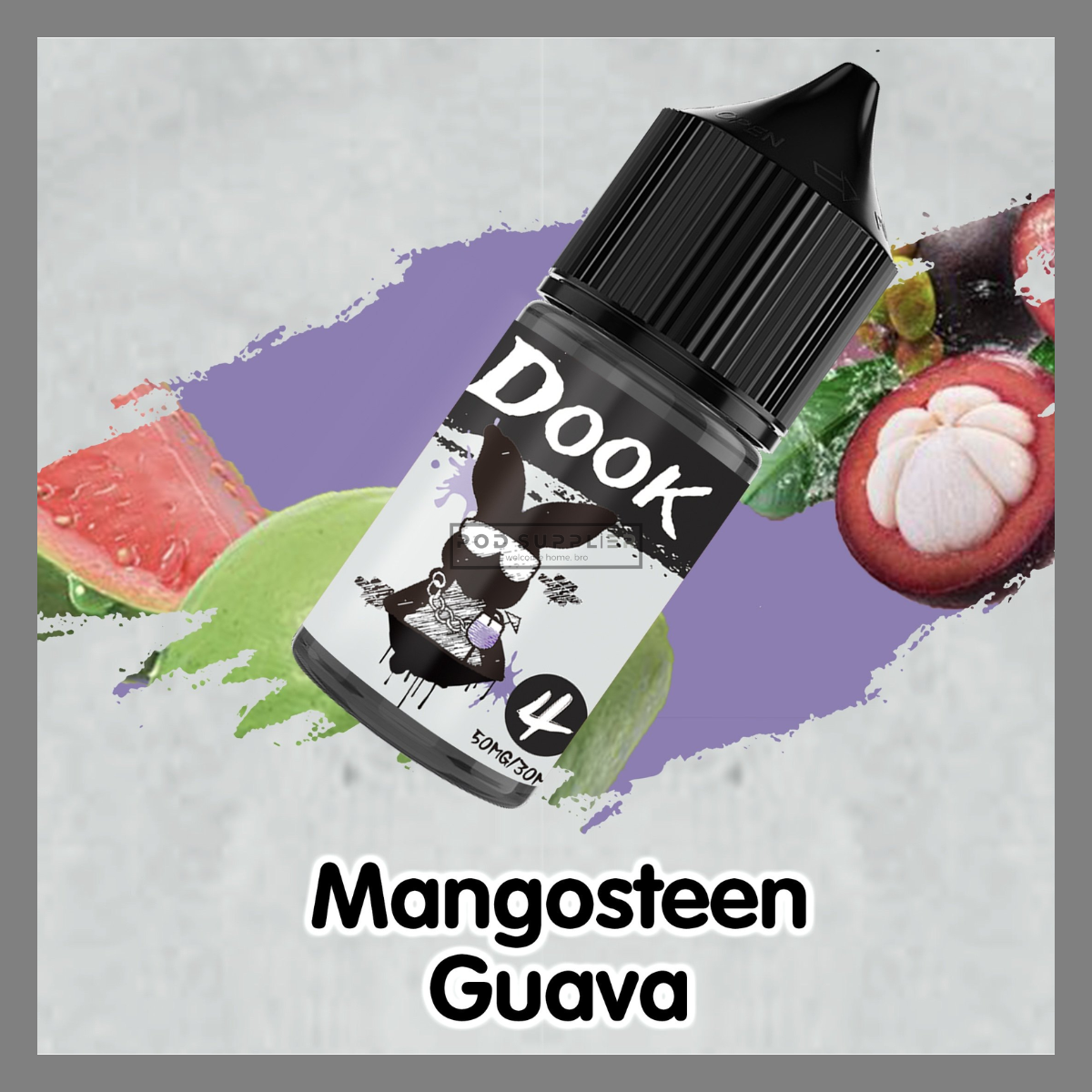  No.4 Mangosteen Guava ( Măng Cụt Ổi Lạnh ) By Dook E-Juice Saltnic 30ML 