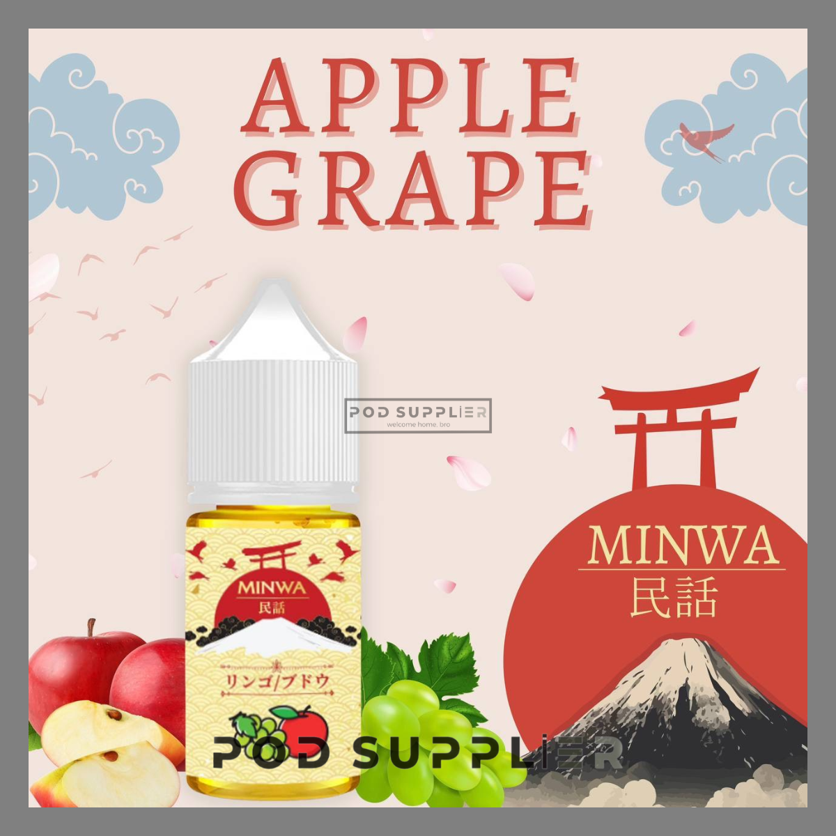  Apple Grape ( Táo Nho Lạnh ) By Minwa Juice Salt Nic 30ML 