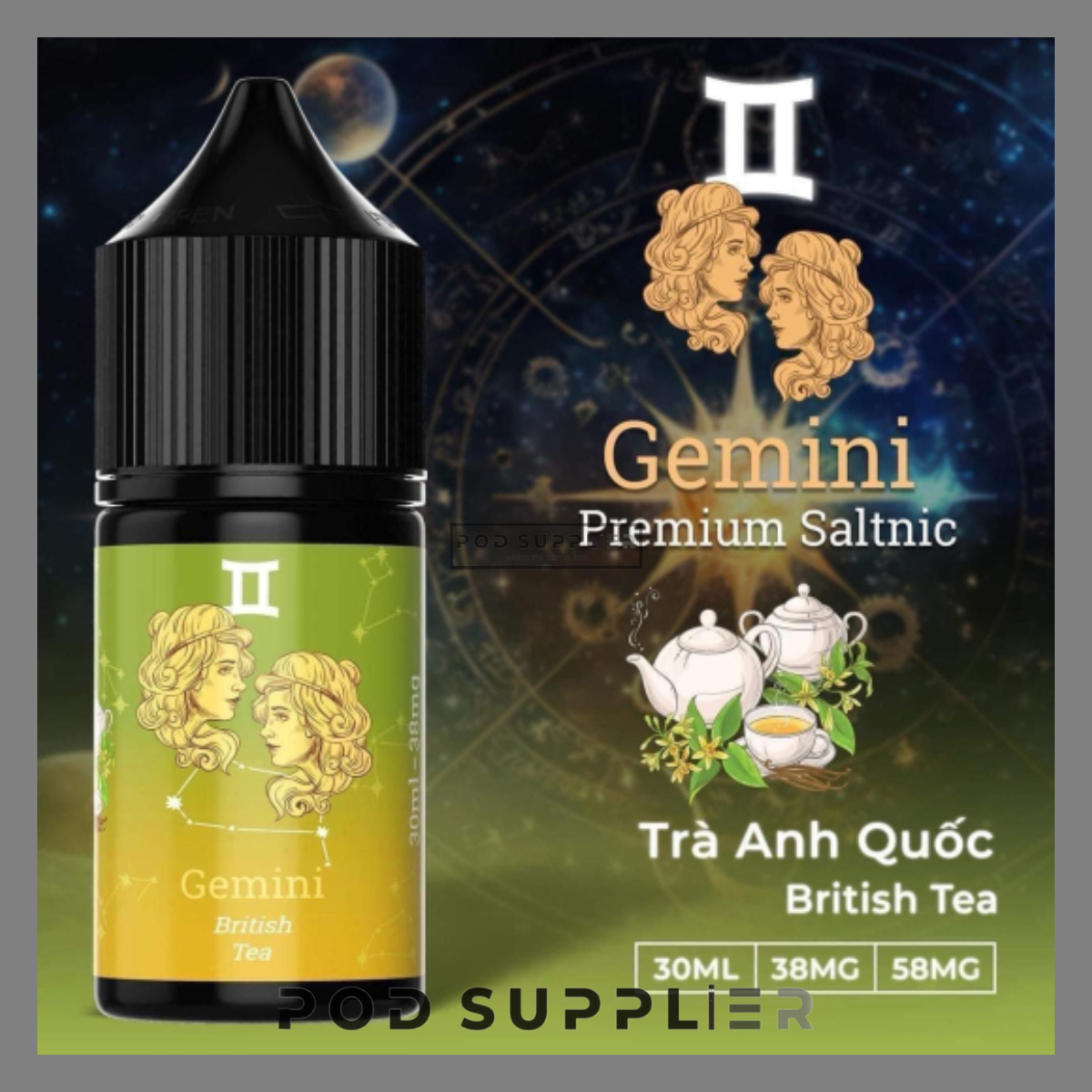  British Tea ( Trà Anh Quốc ) By Gemini Premium Salt Nic 30ML 