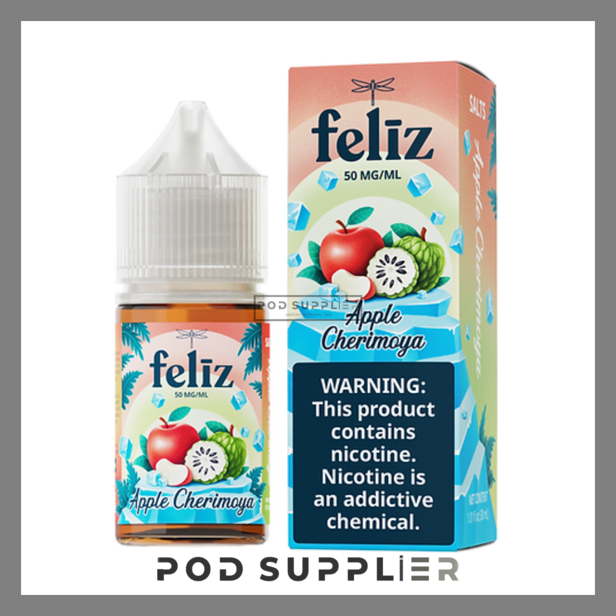  Apple Cherimoya ( Táo Mãng Cầu Lạnh ) By Feliz Salt Nic 30ML 