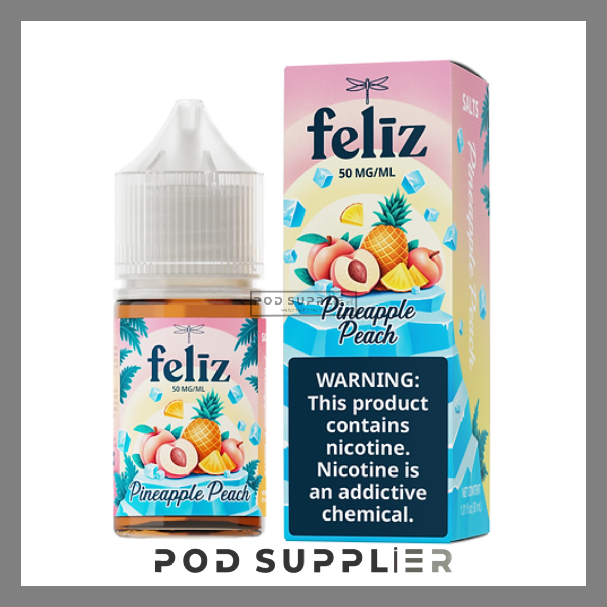  Pineapple Peach ( Đào Dứa Lạnh ) By Feliz Salt Nic 30ML 