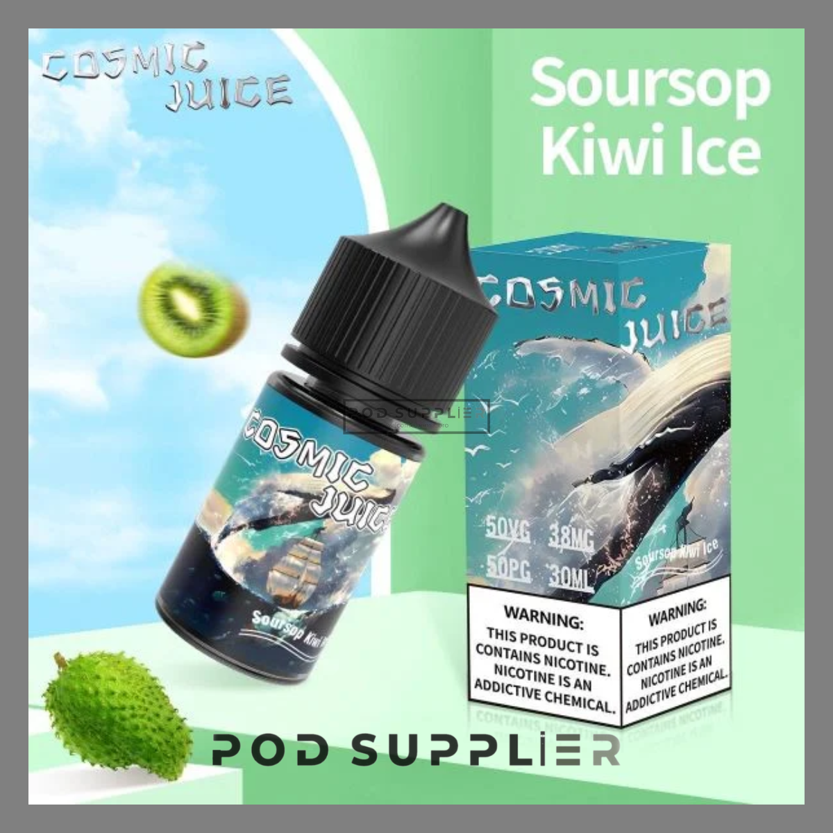  Soursop Kiwi Ice ( Mãng Cầu Kiwi Lạnh ) By Cosmic Juice Salt Nic 