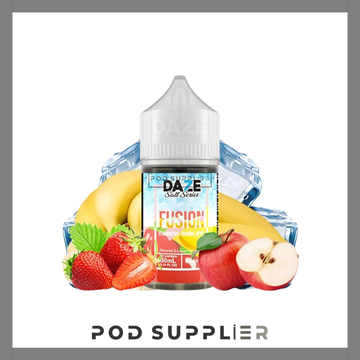  Strawberry Banana Apple Iced ( Dâu Chuối Táo ) By 7 Daze Fusion Salt Nic 