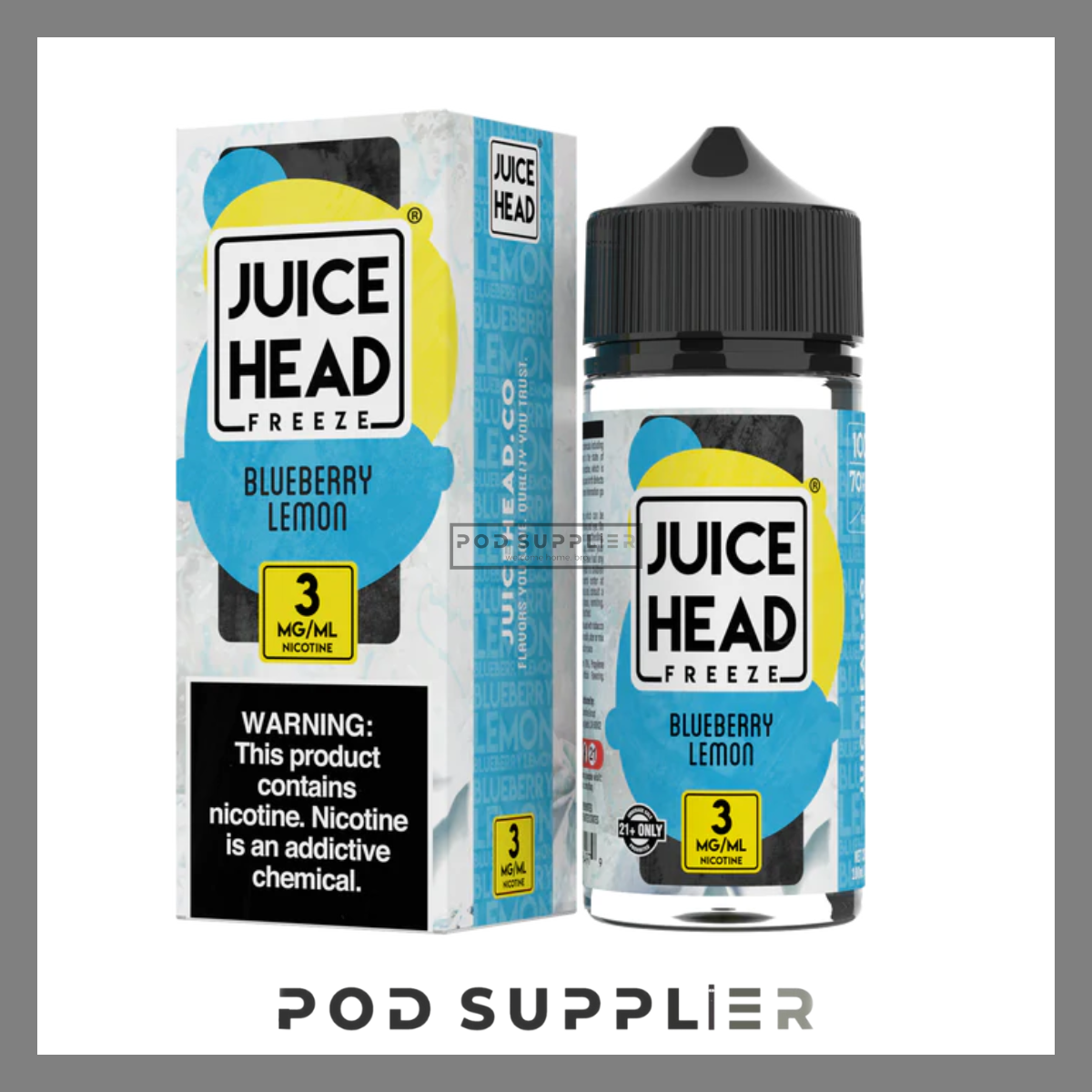  Blueberry Lemon ( Việt Quất Chanh Lạnh ) By Juice Head Extra Freeze Freebase 100ML 