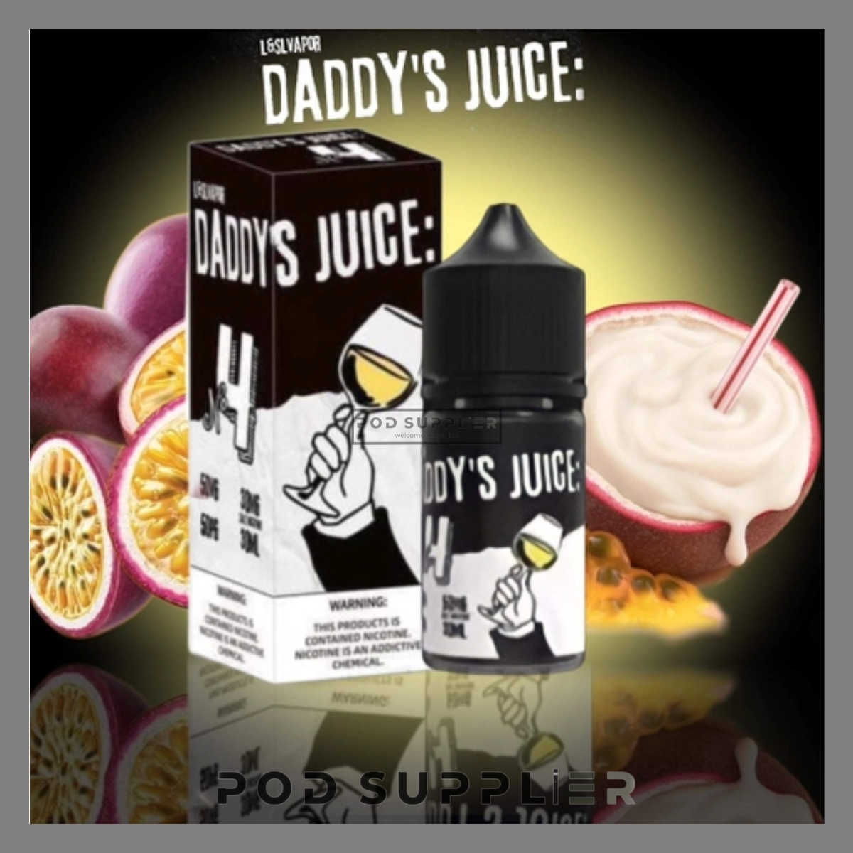  No.4 Passion Yogurt ( Sữa Chua Chanh Leo ) By Daddy's Juice Salt Nic 30ML 