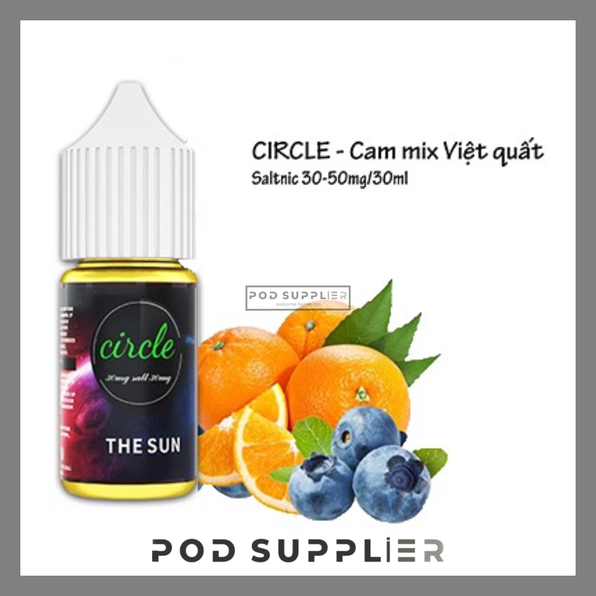  The Sun ( Cam Việt Quất ) by Circle Salt Nic 30ML 