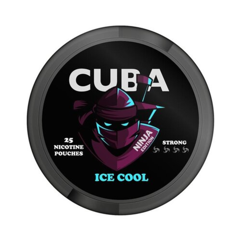  CUBA Ninja Ice Cool ( Bạc Hà Lạnh ) Slim Strong 15mg ( Hộp 25 Túi/Pouches ) 
