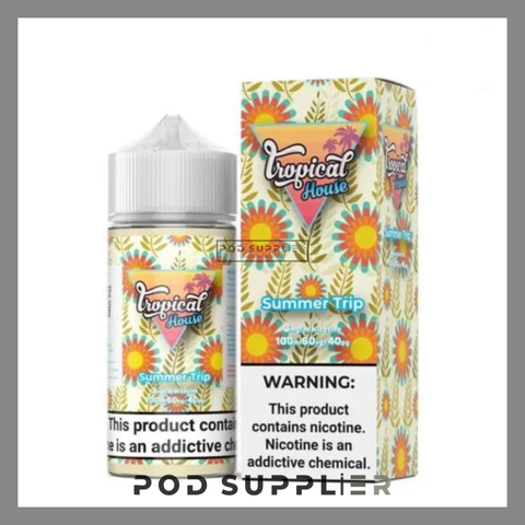 Summer Trip ( Vải Dâu Kiwi Lạnh ) By Tropical House Freebase 100ML