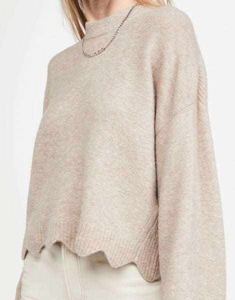 Crew Neck Sweater with Scallops