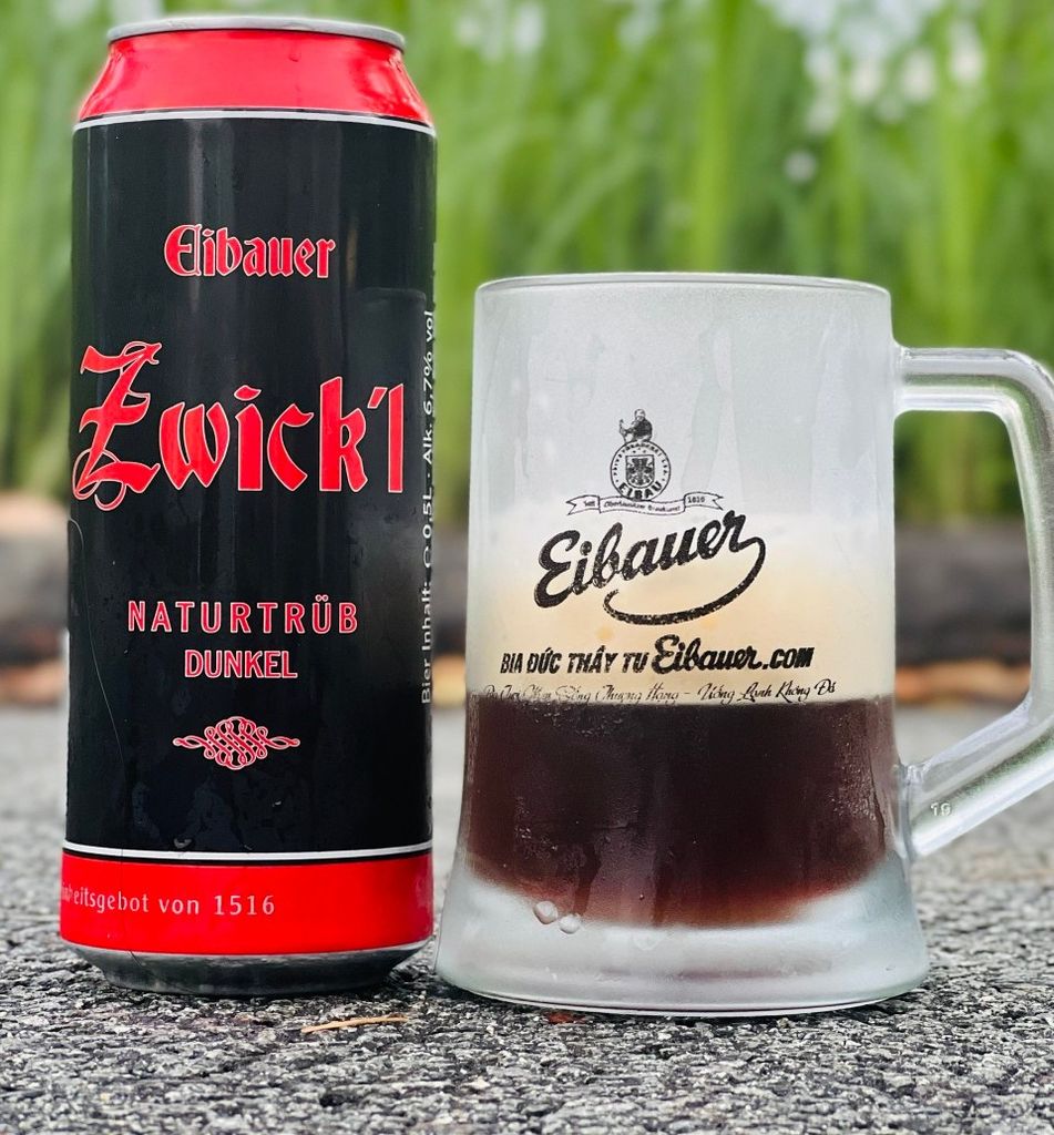 Thùng 12 Lon Bia Đức Thầy Tu EIBAUER ZWICK'L Nhập khẩu từ Đức - 500Ml/Lon