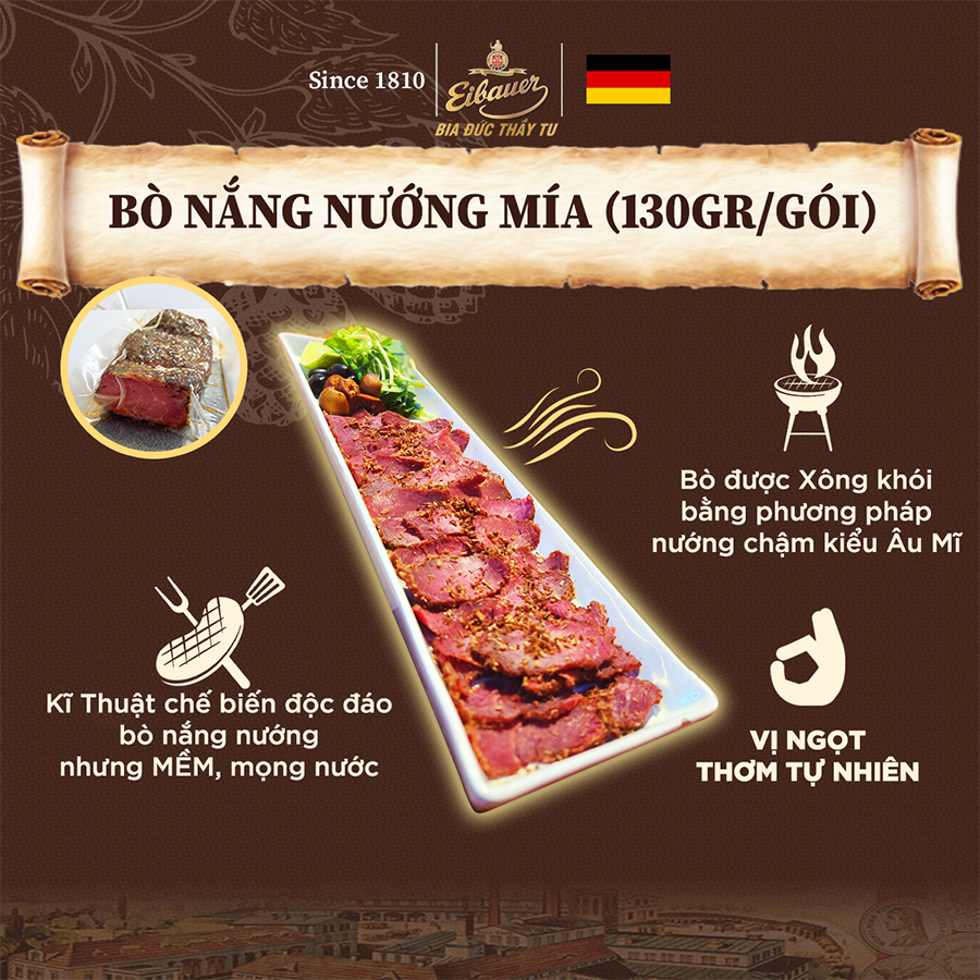 Bò Nắng Nướng Mía (120Gr/Gói)