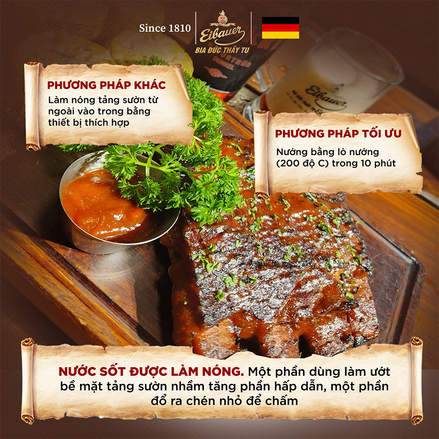 Sườn Tảng Nướng Chậm Kiểu Texas - Sốt BBQ (500Gr/Gói)