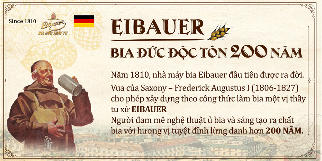 Thùng 12 Lon Bia Thầy Tu EIbauer Hefeweizen Hell - Bia Đức Nhập Khẩu - 500Ml/Lon