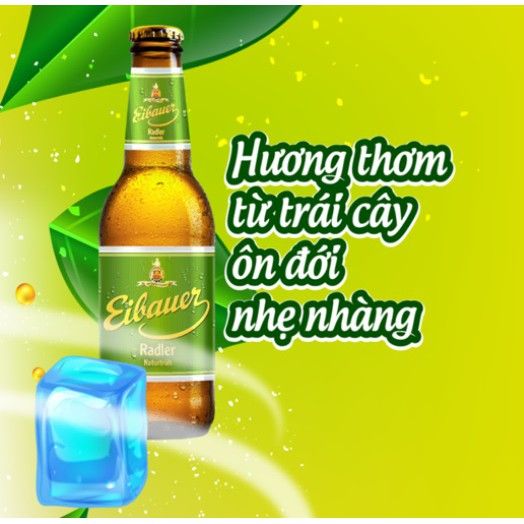 [HƯƠNG VỊ TRÁI CÂY ÔN ĐỚI] COCKTAIL EIBAUER RADLER 2.5% | Thùng 20 Chai 250ml | Bia Đức Nhập Khẩu | Thơm Mát