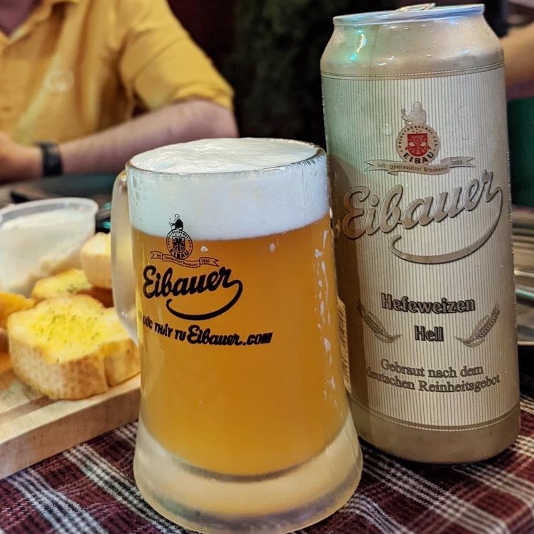 Bộ 6 Ly Cối Thủy Tinh Nhám Cao Cấp  Bia Đức Thầy Tu Eibauer - Ly Uống Bia Có Quai 350ml xuất xứ Indonesia