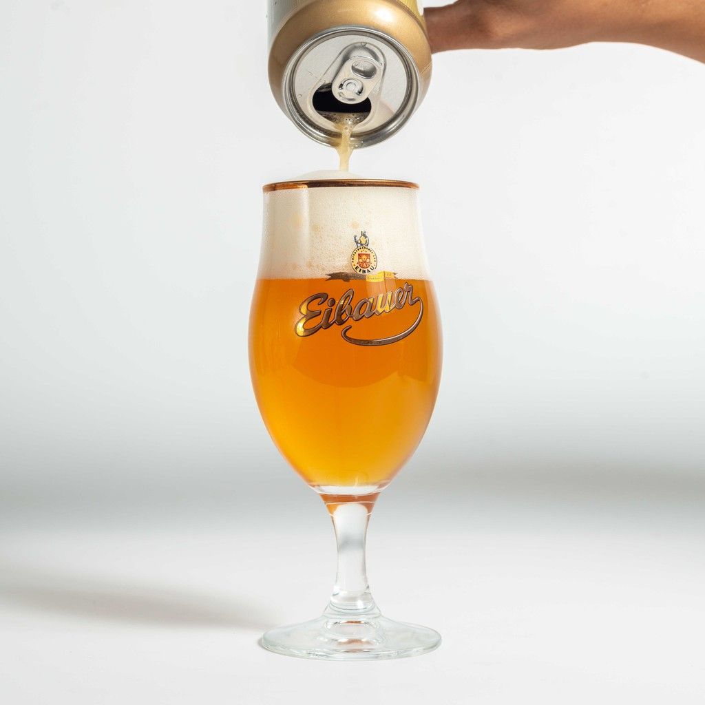 Thùng 12 Lon Bia Thầy Tu EIbauer Hefeweizen Hell - Bia Đức Nhập Khẩu - 500Ml/Lon