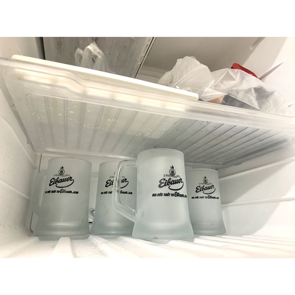 Bộ 6 Ly Cối Thủy Tinh Nhám Cao Cấp  Bia Đức Thầy Tu Eibauer - Ly Uống Bia Có Quai 350ml xuất xứ Indonesia