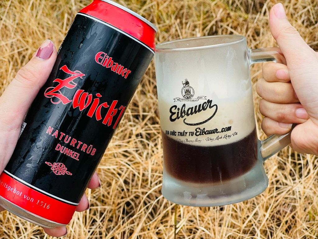 Thùng 12 Lon Bia Đức Thầy Tu EIBAUER ZWICK'L Nhập khẩu từ Đức - 500Ml/Lon