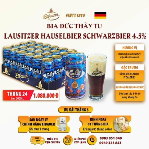 [SINCE 1810] Bia Đức Lausitzer – 4.5%- Bia Đen Lên Men Tự Nhiên Thượng Hạng Bia Tốt Cho Sức Khỏe - Nhập Khẩu Chính Hãng