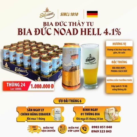 [SINCE 1810] Bia Đức NOAD 4.1 ĐỘ SIÊU GIẢI KHÁT- Chill Nhẹ Nhàng Lên Men Tự Nhiên Thượng Hạng - Nhập Khẩu Chính Hãng