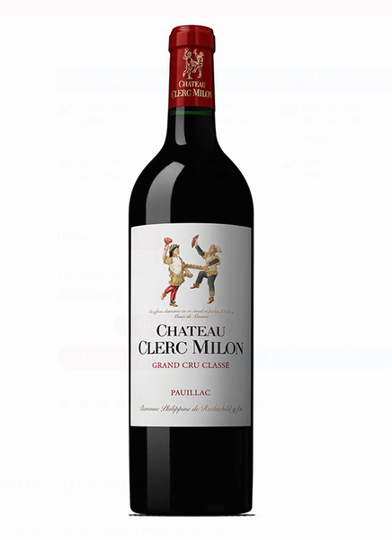 Rượu vang Pháp Chateau Clerc Milon 2011