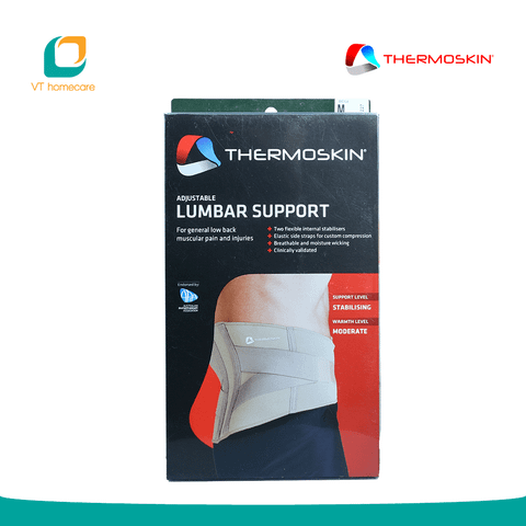  (Thermoskin) Băng nẹp lưng mềm giữ vị trí lưng và hỗ trợ điều trị chấn thương lưng (Ajustable Lumbar Support) 