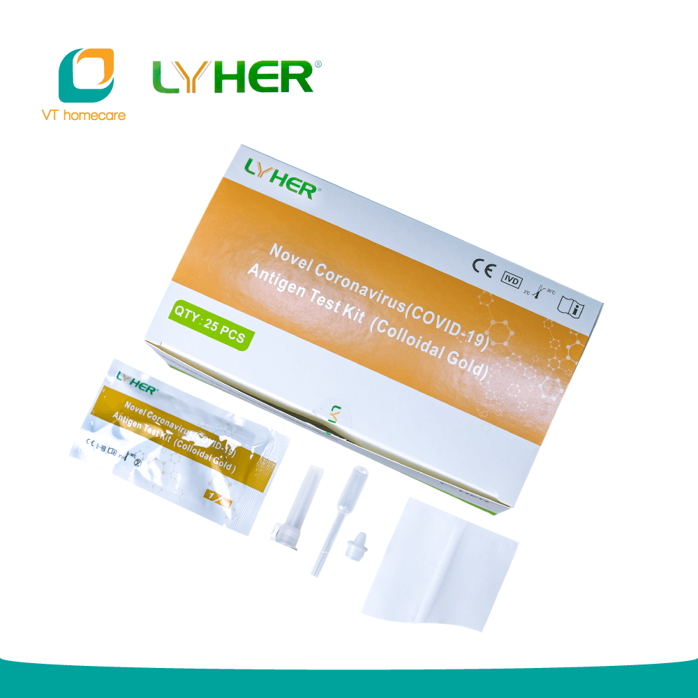  Bộ 3 kit test nhanh kháng nguyên Covid-19 bằng nước bọt LYHER 