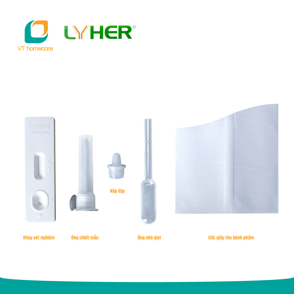  Bộ 3 kit test nhanh kháng nguyên Covid-19 bằng nước bọt LYHER 