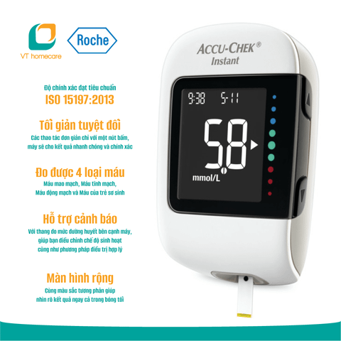  Máy đo đường huyết Accu-Chek® Instant dùng cho cá nhân (mg/dL) 