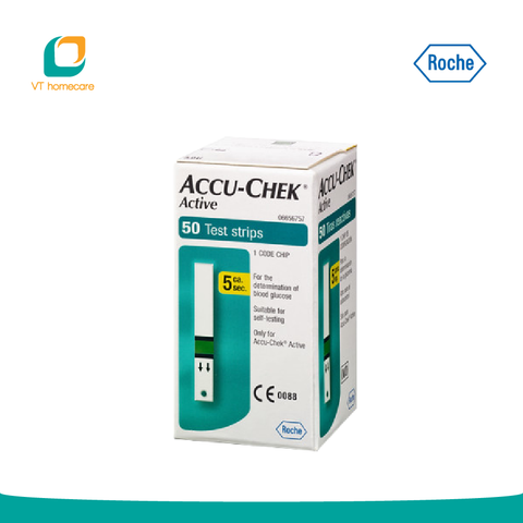  Que thử đường huyết dùng cho máy Accu-Check Active - Hộp 50 que 
