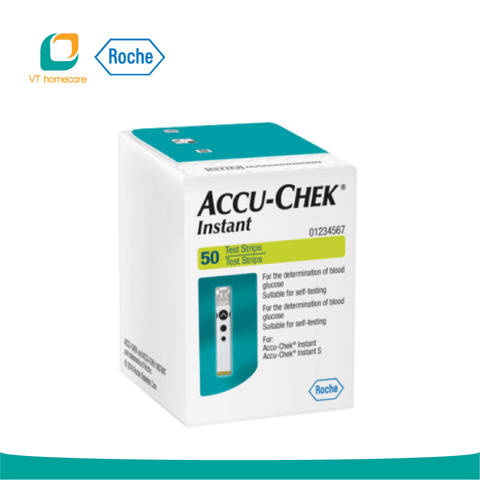  Que thử đường huyết dùng cho máy Accu-Chek® Instant - Hộp 50 que 